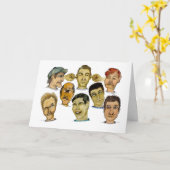 一人おもしろい笑い カード (黄色い花)