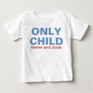 一人っ子終了 面白い 青い 兄ちゃん 赤ちゃん ベビーTシャツ