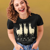 一人づつラマが私の正気の闇をおもしろい奪う Tシャツ