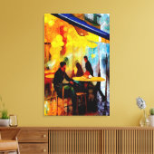 一人でコーヒー キャンバスプリント (インサイチュ (リビング))