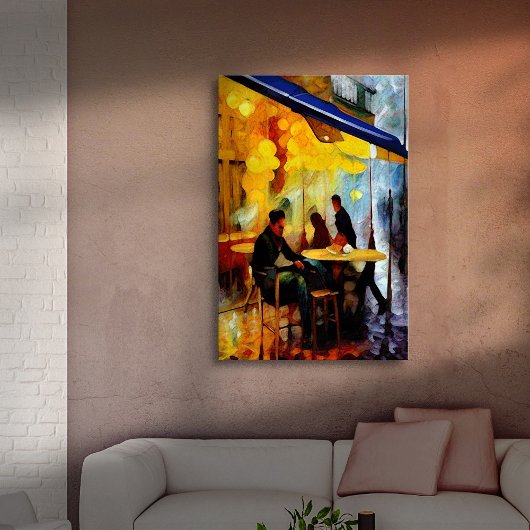 一人でコーヒー キャンバスプリント