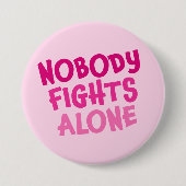 一人でパーソナライズされた戦う人はいない 缶バッジ (正面)