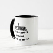 一人でミーティングを行うと生産性が向上 マグカップ (正面左)