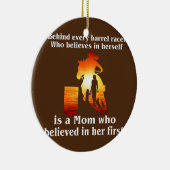 一人で働く全てのバレルレーサーの後ろに セラミックオーナメント (右)