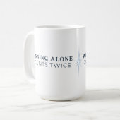 一人で勝つのが2倍カウントされるマグ コーヒーマグカップ (正面左)