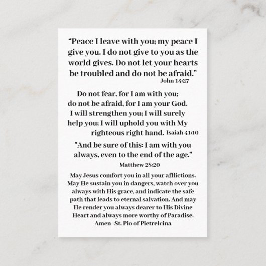 一人で暮らす人の祈りの言葉 名刺 (裏面)