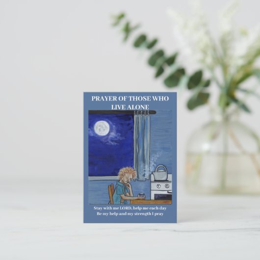 一人で暮らす人の祈りの言葉 名刺 (スタンド正面)