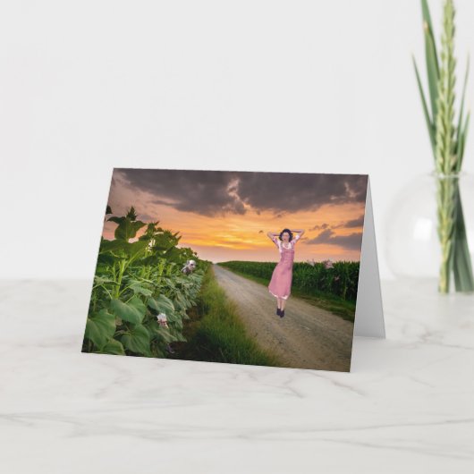 一人で歩いてもハロウィンカードは使えない サンキューカード (正面)