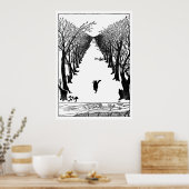 一人で歩くヴィンテージ ポスター (キッチン)