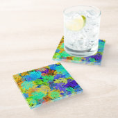 一人で葉を落とす。 ガラスコースター (アングル)