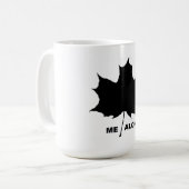 一人で葉を落とす コーヒーマグカップ (正面左)