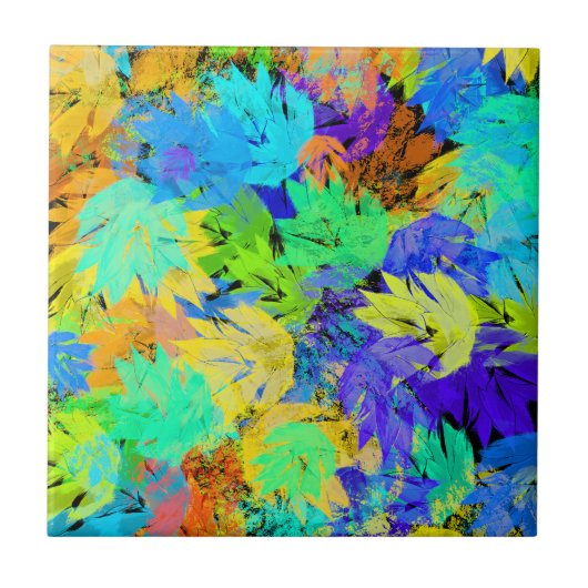 一人で葉を落とす。 タイル (正面)