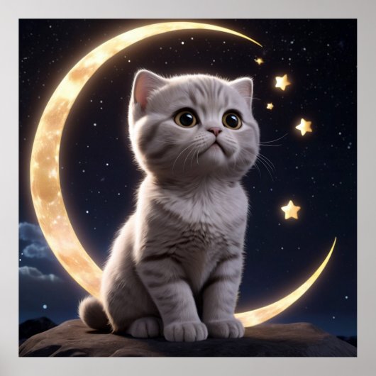 一人で評価：子猫の知恵 ポスター (正面)