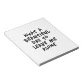 一人で過ごすなんて美離れしい日だろう ノートパッド (アングル)