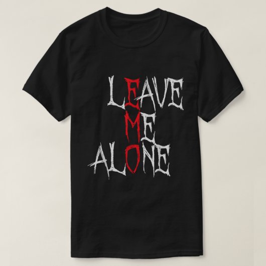一人にしてくれ EmoゴシックTシャツ Tシャツ (デザイン正面)