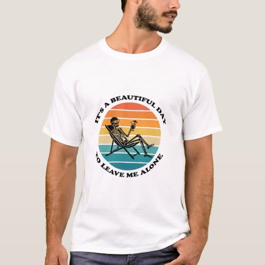 一人にしての日和 レトロTシャツ Tシャツ (正面)