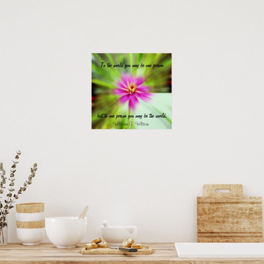 一人の人間に対して世界を成し遂げよう ポスター (キッチン)