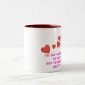 一人の人間に対して君は世界のマグだ ツートーンマグカップ (中央)