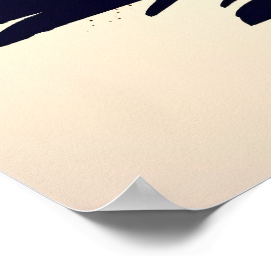 一人の侍が倒れる桜 ポスター (角)