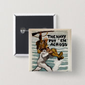 一人の兵士を肩運に乗せながら歩く船員 缶バッジ (正面&裏面)