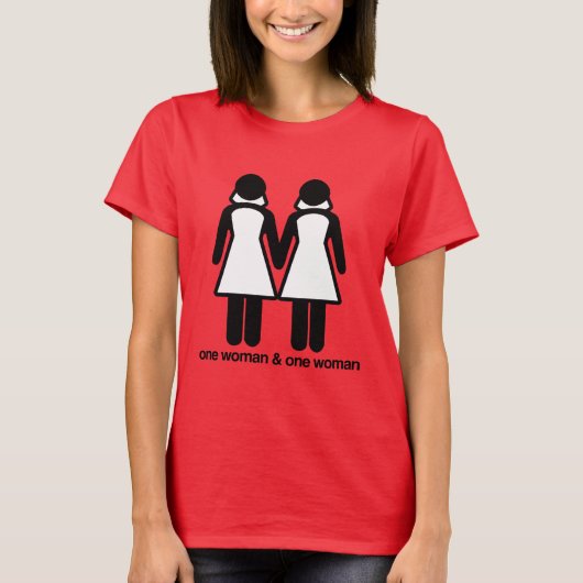一人の女性と一人の女性 Tシャツ (正面)