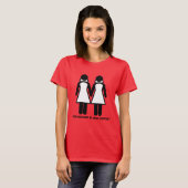 一人の女性と一人の女性 Tシャツ (正面フル)