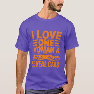 一人の女性と多くの車が好きな人へのギフト Tシャツ