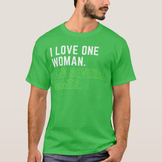 一人の女性と幾つものゲームを愛する男のゲーマー Tシャツ