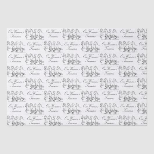 一人の女性の裏切り者の馬ティッシュペーパー 薄葉紙 (正面)