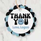 一人の幸福な男の子に感謝する好意 フェイバータグ (正面)