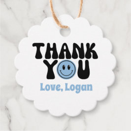 一人の幸福な男の子に感謝する好意 フェイバータグ