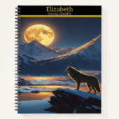 一人の狼が夜に満月をセレナーデする ノートブック (正面)