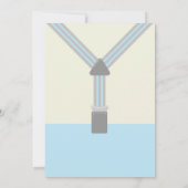 一人の肌寒い赤ん坊の青と灰色 招待状 (裏面)