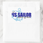 一人の船員が私のハートを固定した 長方形シール (バッグ)