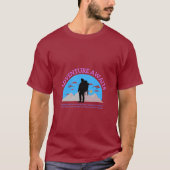 一人ぼっちの冒険が待つベーシックダークTシャツ Tシャツ (正面)