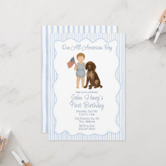 一人オールアメリカン少年、赤い白い二、愛国心 招待状
