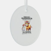 一人一人の孫娘の後ろに ガラスオーナメント (正面右)