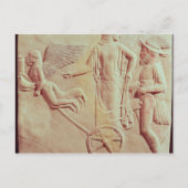 一人乗り二輪馬車のアフロディーテおよびHermesの乗馬 ポストカード (正面)