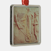 一人乗り二輪馬車のアフロディーテおよびHermesの乗馬 メタルオーナメント (右)