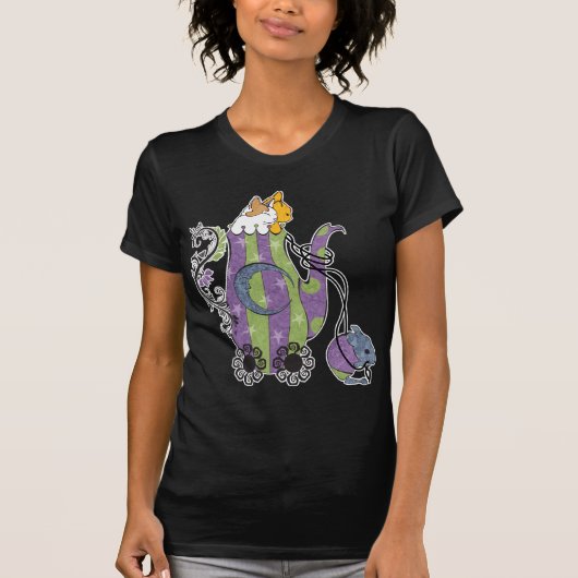 一人乗り二輪馬車のティーの暗闇 Tシャツ (正面)