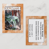一人乗り二輪馬車の占いカード 名刺 (正面/裏面)