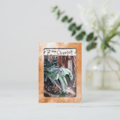 一人乗り二輪馬車の占いカード 名刺 (スタンド正面)