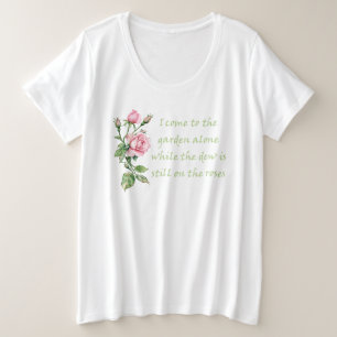 一人庭に来る 引用 ガーデニング プラスサイズTシャツ