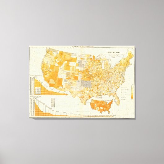 一人当たり国の借金 キャンバスプリント (正面)