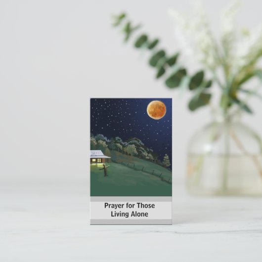 一人暮らし用カード祈りの言葉 名刺 (スタンド正面)
