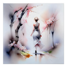 一人歩きの女性