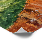 一人歩き - アブストラクト・印象主義・アートスタイル ポスター (角)