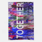 一体感のあるカラフル愛 キッチンタオル (縦)