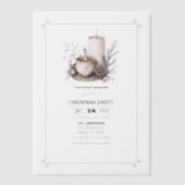 一体感、リイメージされたクリスマスパーティー ベラム紙招待状 (正面)