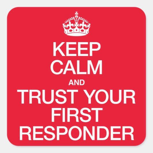 一保番応答者の安静と信頼 スクエアシール (正面)